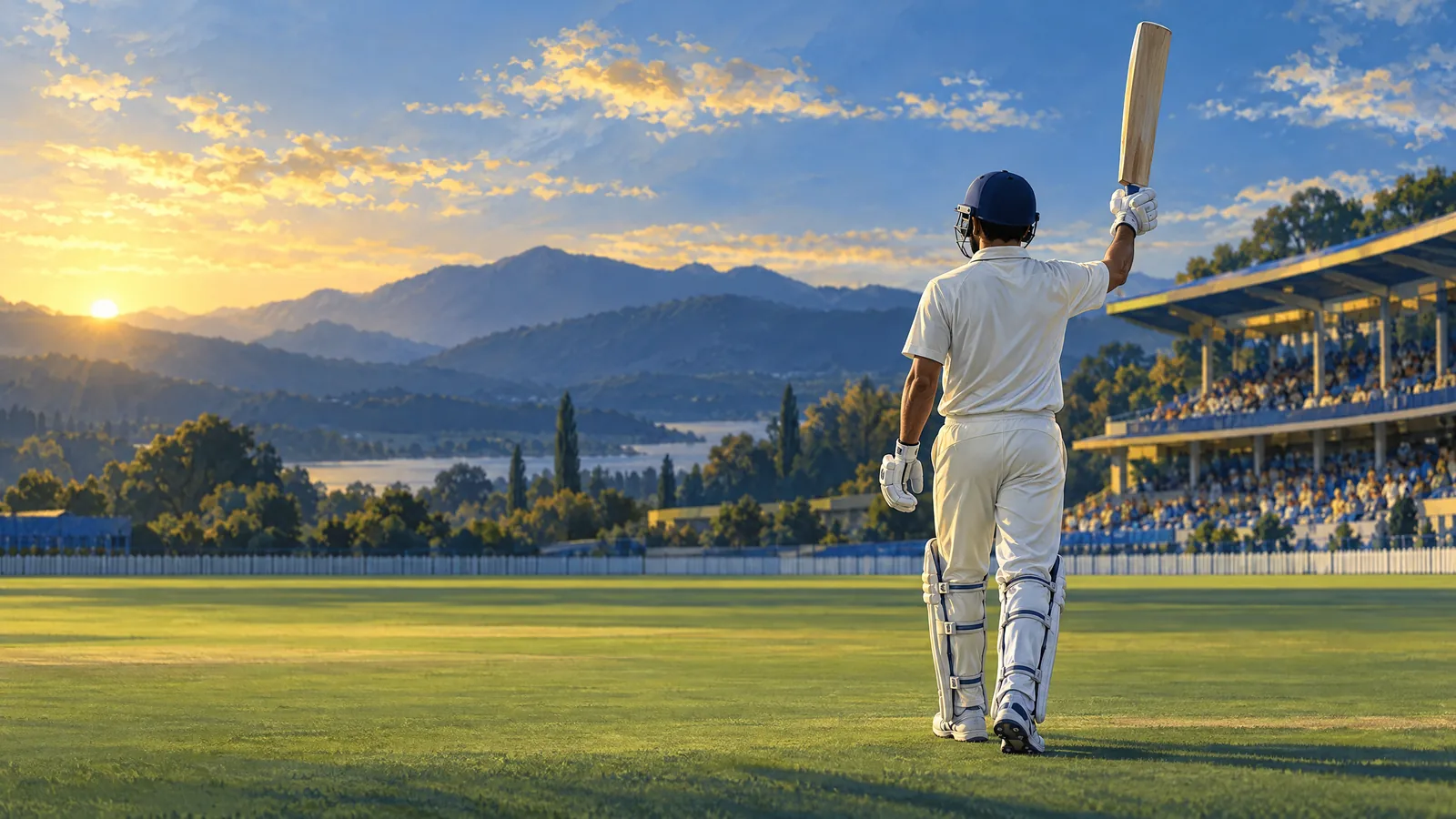 Conceptual Indian domestic cricket editorial illustration