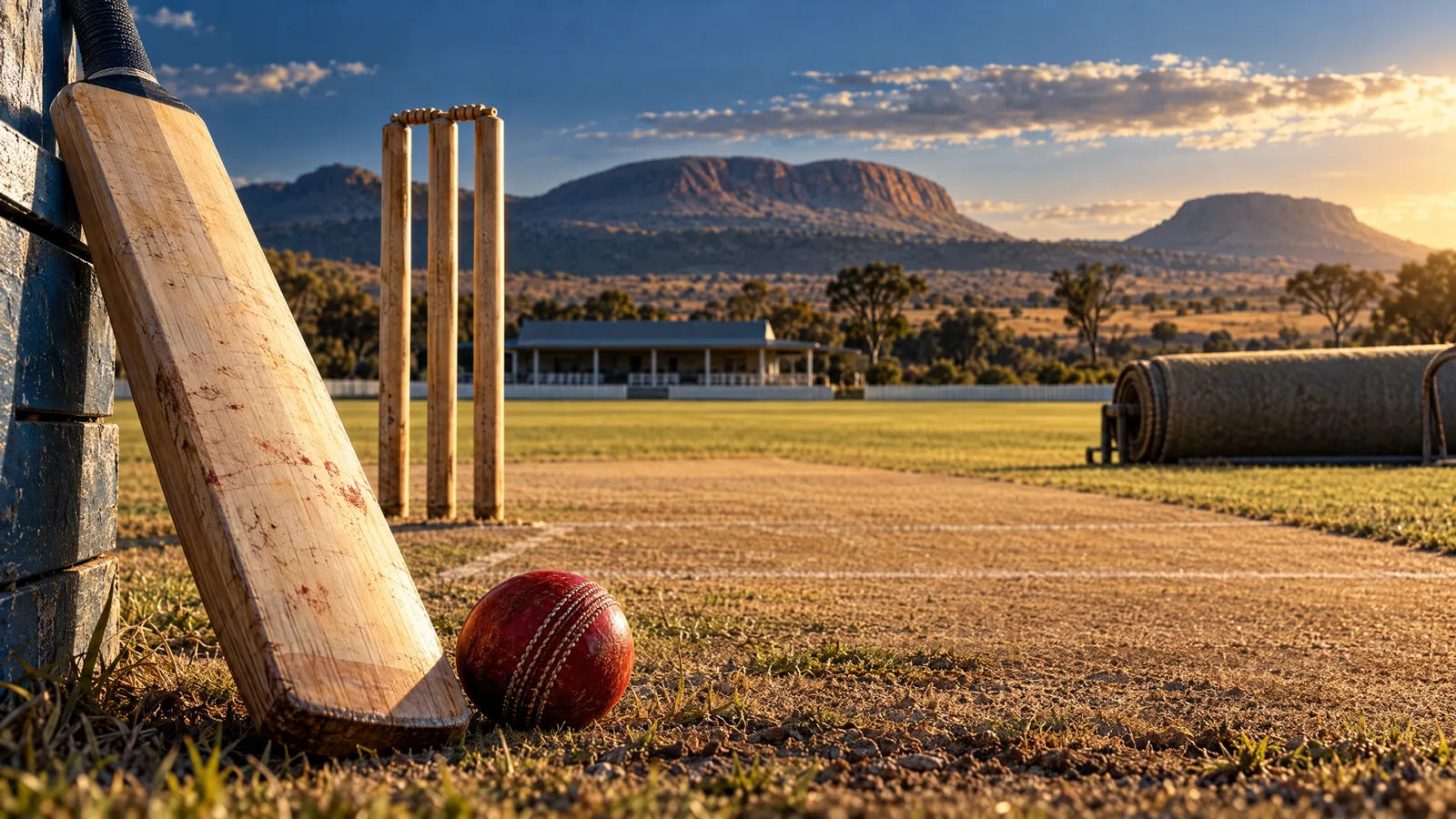 Original conceptual cricket editorial illustration, not actual match or player photography