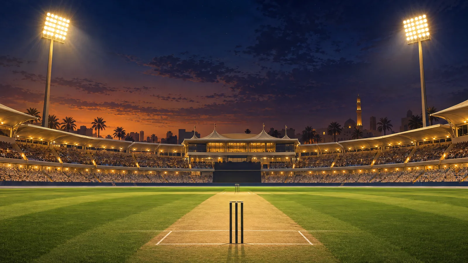 Original conceptual cricket editorial illustration, not actual match or player photography