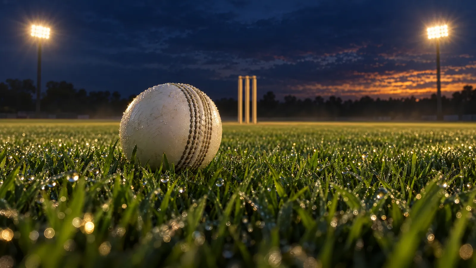 Original conceptual cricket illustration, not a photograph of the players or Ranchi match