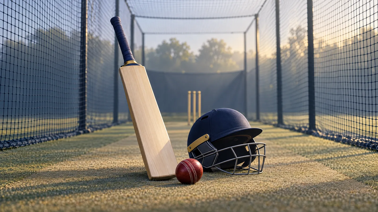 Original conceptual cricket illustration, not a photograph of the players or Ranchi match