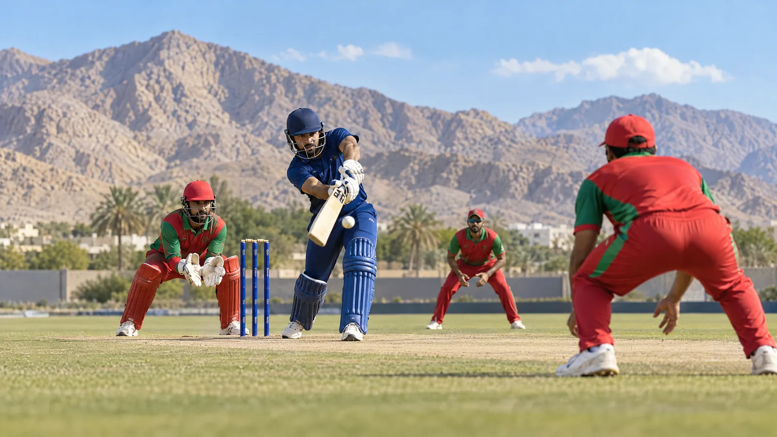 Original AI-generated editorial cricket illustration; not actual match or player photography